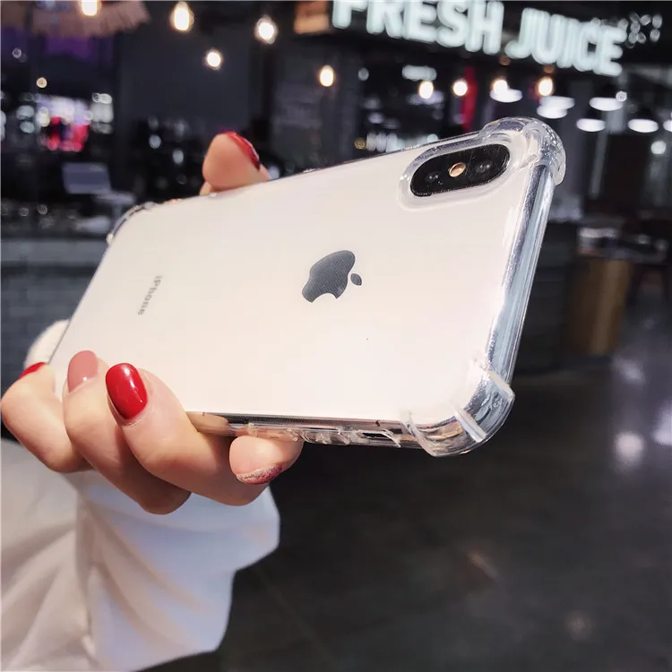 Роскошный противоударный Прозрачный чехол для iPhone X XS Max XR силиконовый телефона 7