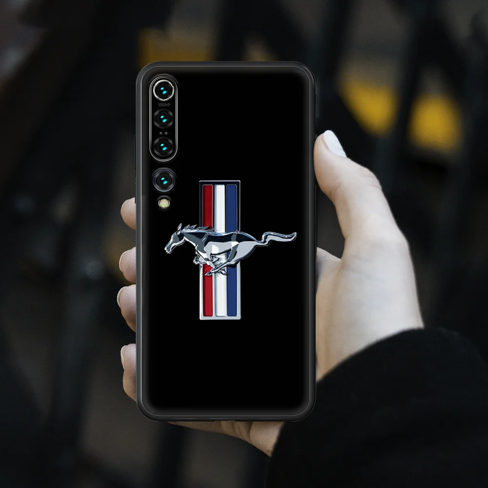 

hot car Ford Mustang Phone case for Xiaomi mi 4 5X 6 X A1 A2 8 9 T 10 F1 Lite pro SE Max Mix Note 2 3 lite black funda luxury