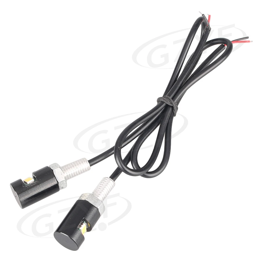 

2pcs Universal 12v License Rear Plate Number Lights LED Bolt-on MINI License Plate Lamp White Light Aluminum for Motorcycle Car