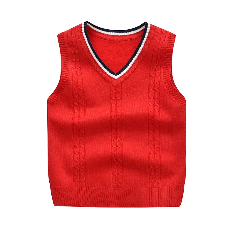 Осенне зимний новый детский жилет свитер для мальчиков и девочек вязаный детей