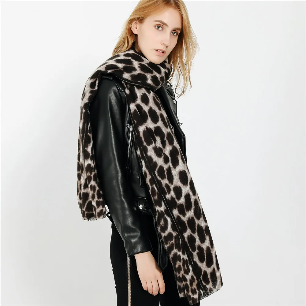 Женский шарф с леопардовым принтом Модный зимний одеяло женские шали|Женские