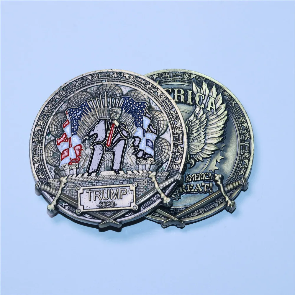 

Donald Trump Challenge Coin Badge, Commemorative Coin Trump Back America,A Collection Item Designed for The President 60mm*6mm