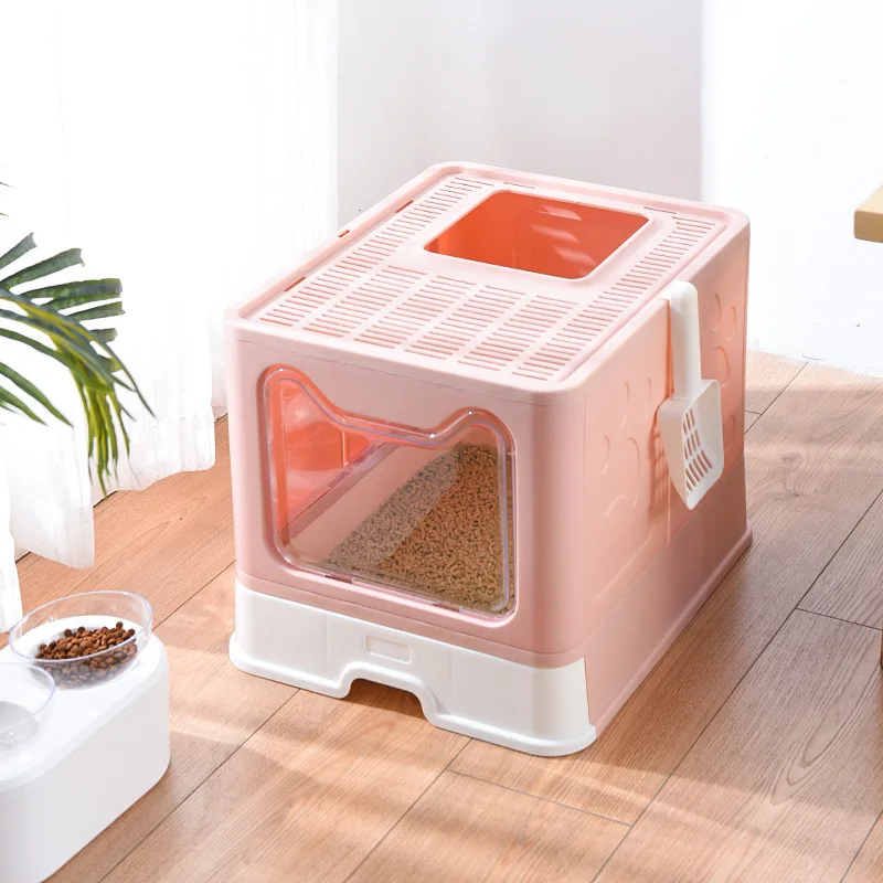 

Fully Enclosed Cat Litter Basin Drawer Type Super Large House Cat Toilet Kitten Splash Proof Cat Excrement Basin Sand Proof Supp
