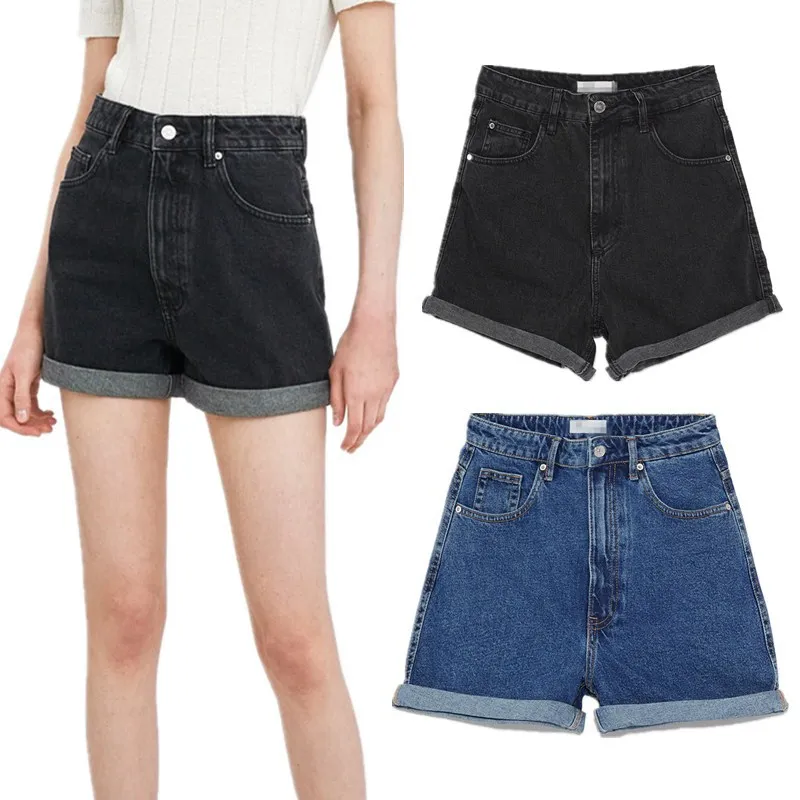 

Новые весенние джинсовые шорты, Повседневная Свободная модель, 2 цвета, стиль трафф za