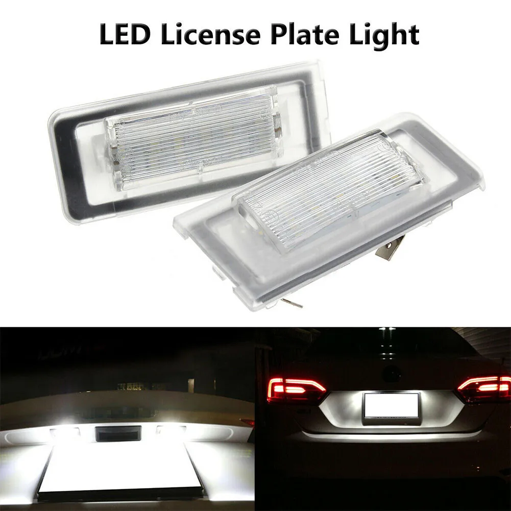 

2pcs 4014SMD Car License Plate Tail Light Suitable For TT 8N 1999-2006 Vehicle License Plate Lamp 6500-7000K