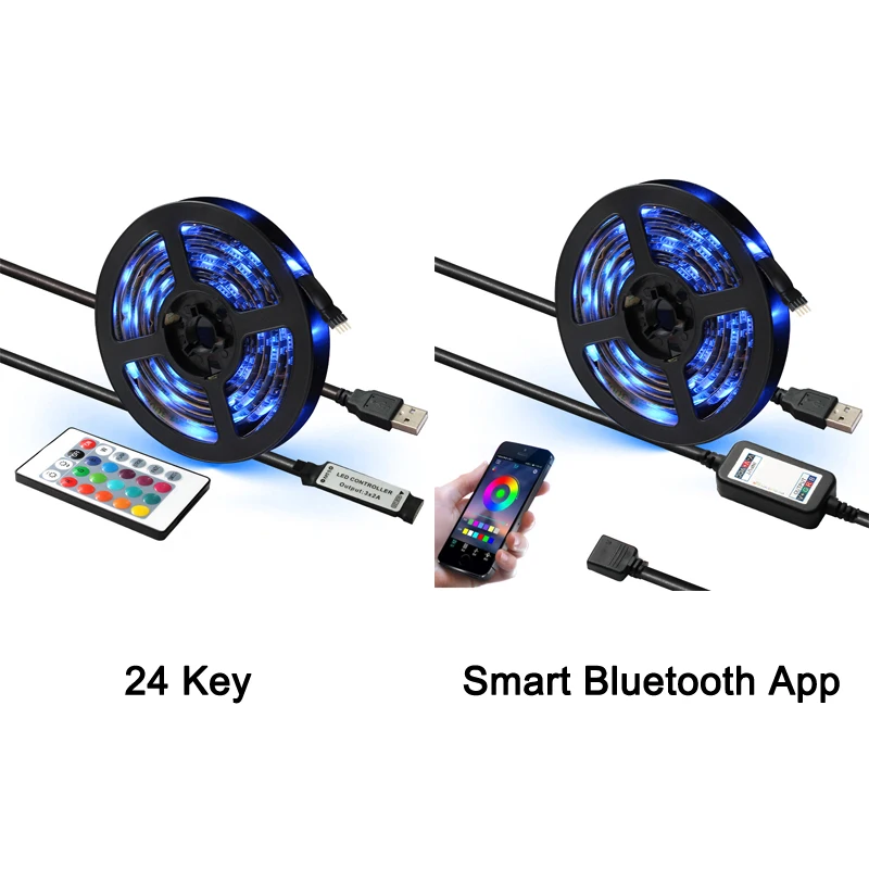 Новейшая модель 5В USB светодиодный ТВ задняя светильник 5050RGB задний полосы Цвет гибкий Водонепроницаемый