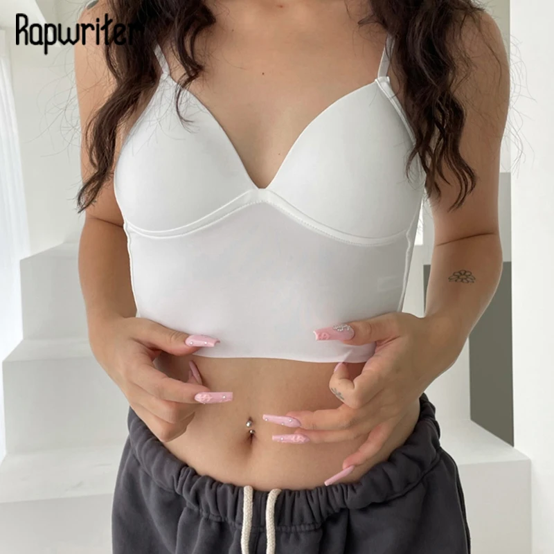 

Топ женский на бретелях-спагетти, однотонный, без рукавов