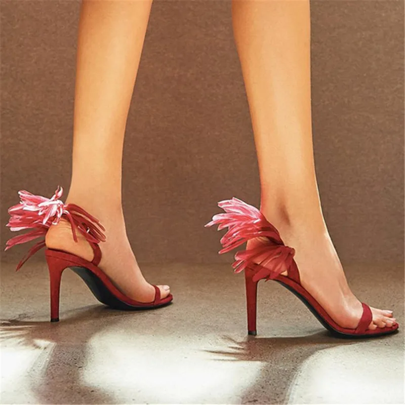 

Fashion Tassels Women Sandals Sexy High Heels Fringed Women Pumps Gladiator Sandal Prom Dress Shoes Woman Sandalias Mujer
