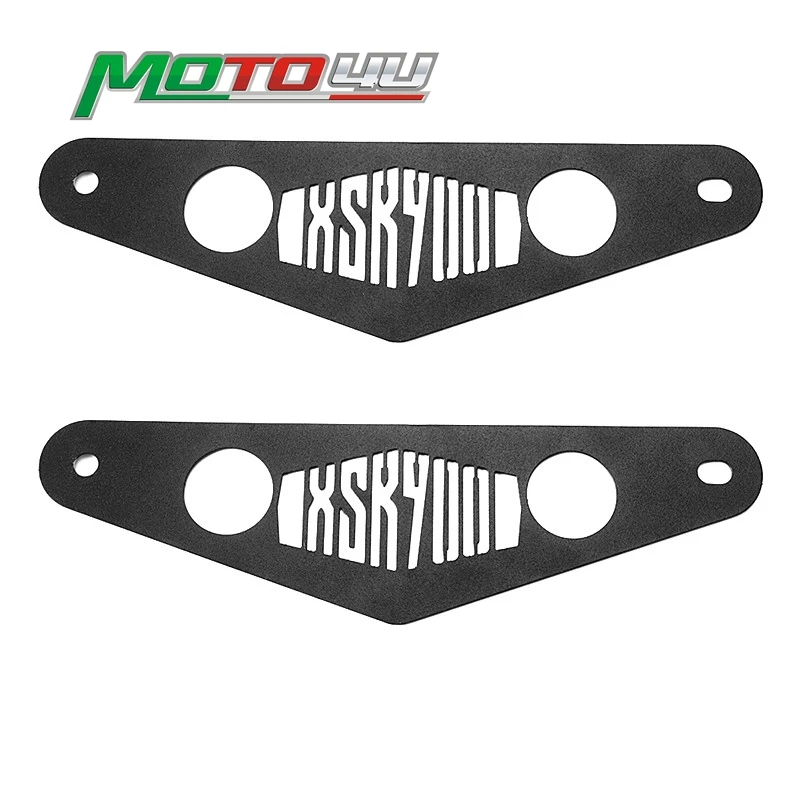 Сатиновые задние боковые панели для мотоциклов из нержавеющей стали 2 шт. черные