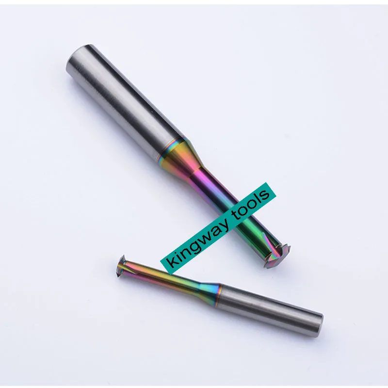 Твердосплавная Концевая фреза с одной канавкой без покрытия Резьбовая для