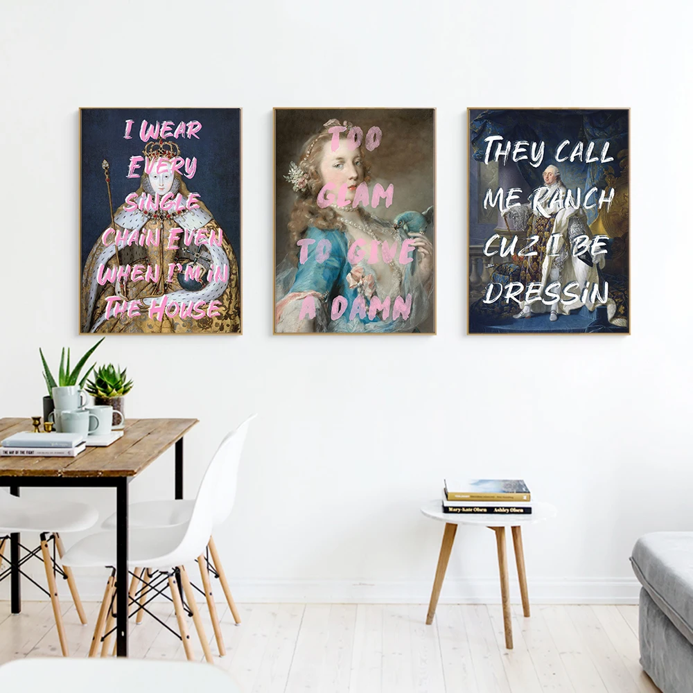 

Funny Vintage Poster Feminist Quote Art Pint Rap Lyrics Canvas Painting Ntique Altered Modern Wall Picture Livingroom Home Decor