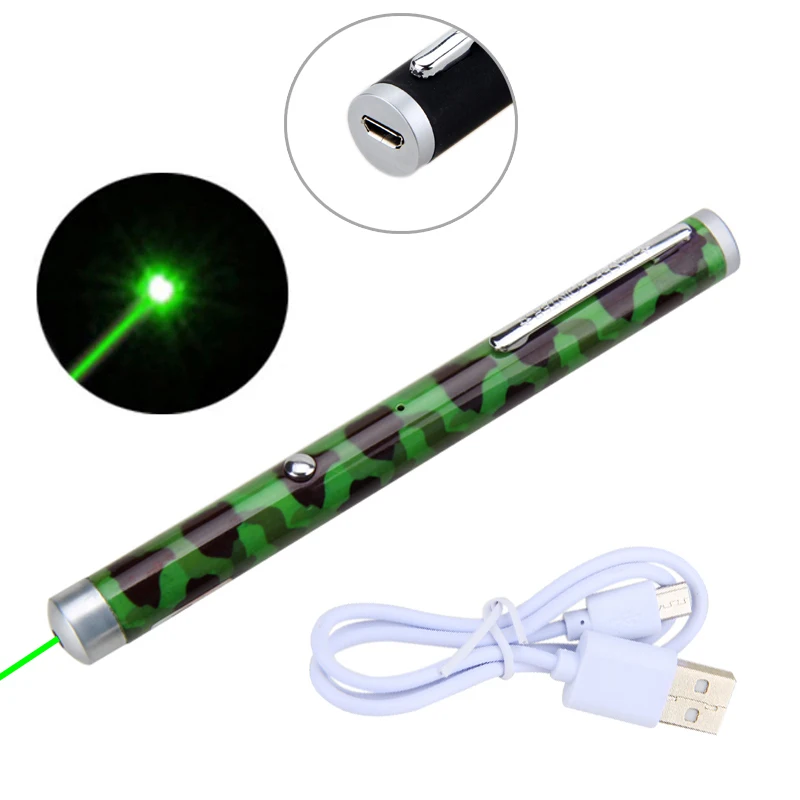 Зеленый лазер USB перезаряжаемая мощность ful 1 мВт луч лазерное перо-указка высокой мощности Презентация указывающая волшебное шоу направляющая