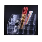 Прозрачная Акриловая косметическая кисть для теней для век, карандаш, подставка для помады, подставка-органайзер, держатель для стола, офисные принадлежности