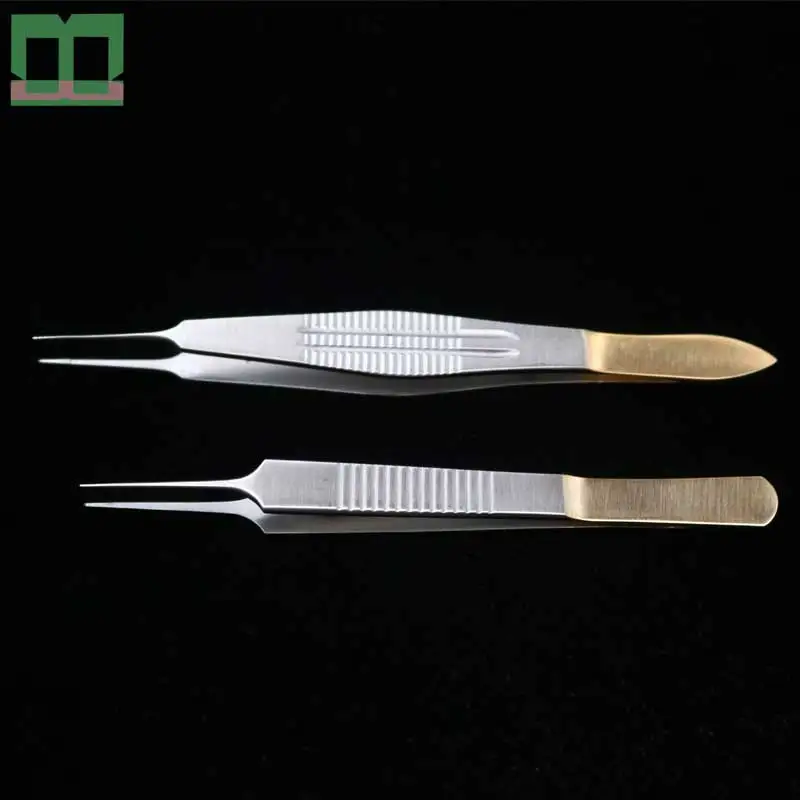 Хирургический Инструмент толстые щипцы ласточкин хвост с позолоченной ручкой 0 4