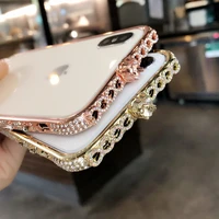 luxury bling diamond bumper for iphone 13 12 11 pro max x xr xs max 8 7 plus case glitter rhinestone jewelled metal shiny frame