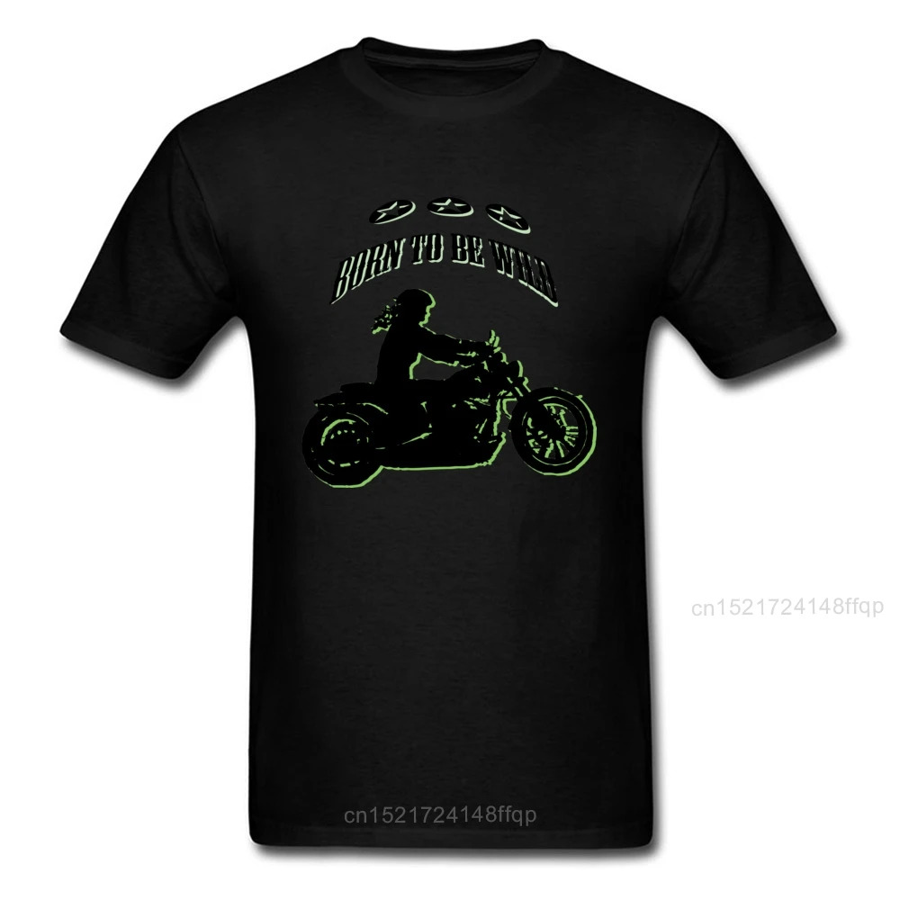 

Moto Rider Groups T Shirt Crazy Men T-shirt Black Tshirts Born To Be Wild Youth Tops Tees Cotton Clothes Wholesale Top Quality