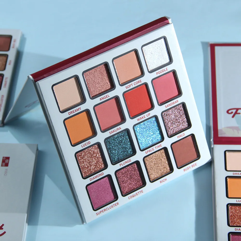 Сияющие тени для век Палитра водонепроницаемые матовая Пудра Косметика Lidschatten