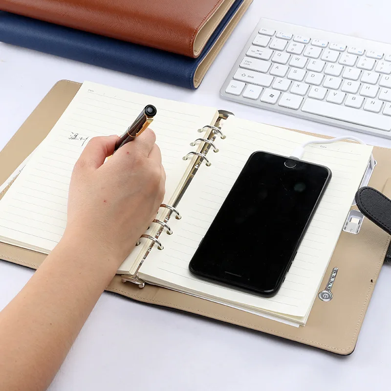 Многофункциональный офисный Органайзер ежедневный блокнот с USB зарядкой А5