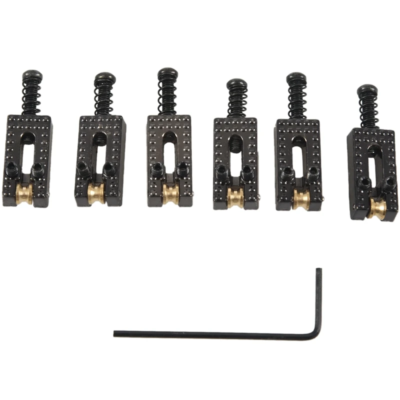 6 роликовых мостовых седлов Tremolo с гаечным ключом для крыла Strat Tele электрическая