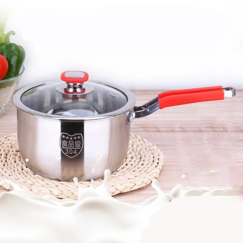 Молоковарка из нержавеющей стали суповая кастрюля 16 см 18 маленькая с трехслойным