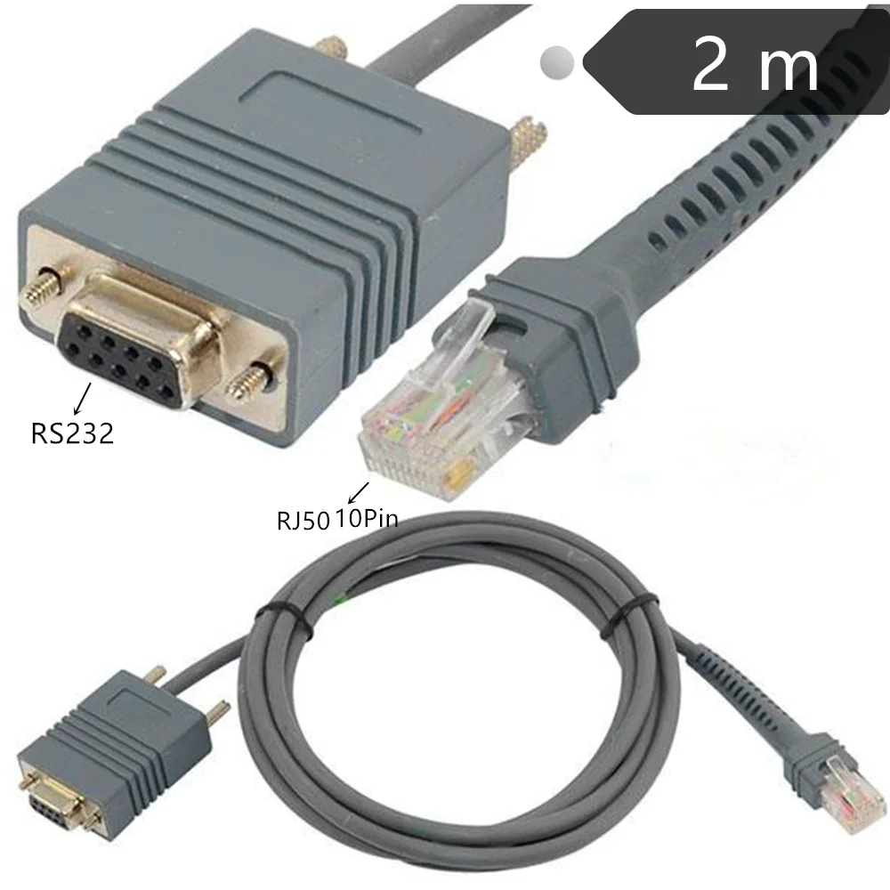 Кабель ERE LS2208 RS232 серийный для сканера штрих-кода LS1203 LS 4208 LS4278 LS7708 LS9208 кабель от RJ45