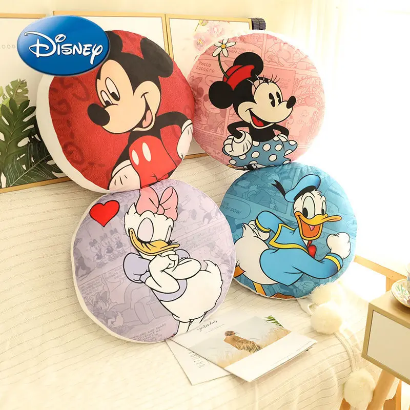 

Disney Cartoon Donald Duck Mickey Mouse Minnie Round Pillow Cushion Car Office Learning Car Seat Backrest