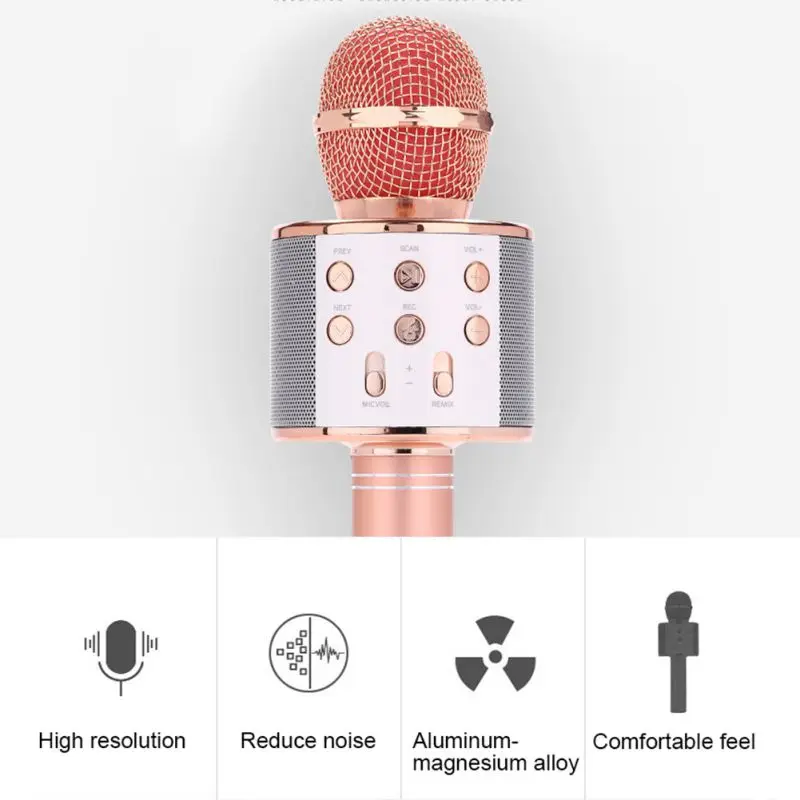 Беспроводной микрофон для караоке динамик записи Youtube Bluetooth смартфона запись в
