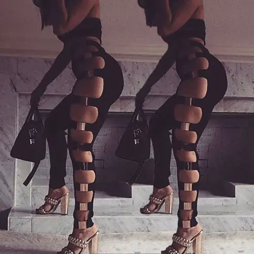 Новое поступление женские сексуальные модные брюки с дырками летние бандажные