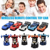 deformation led car kids remote control toys play vehicles with light for children toddler bm88