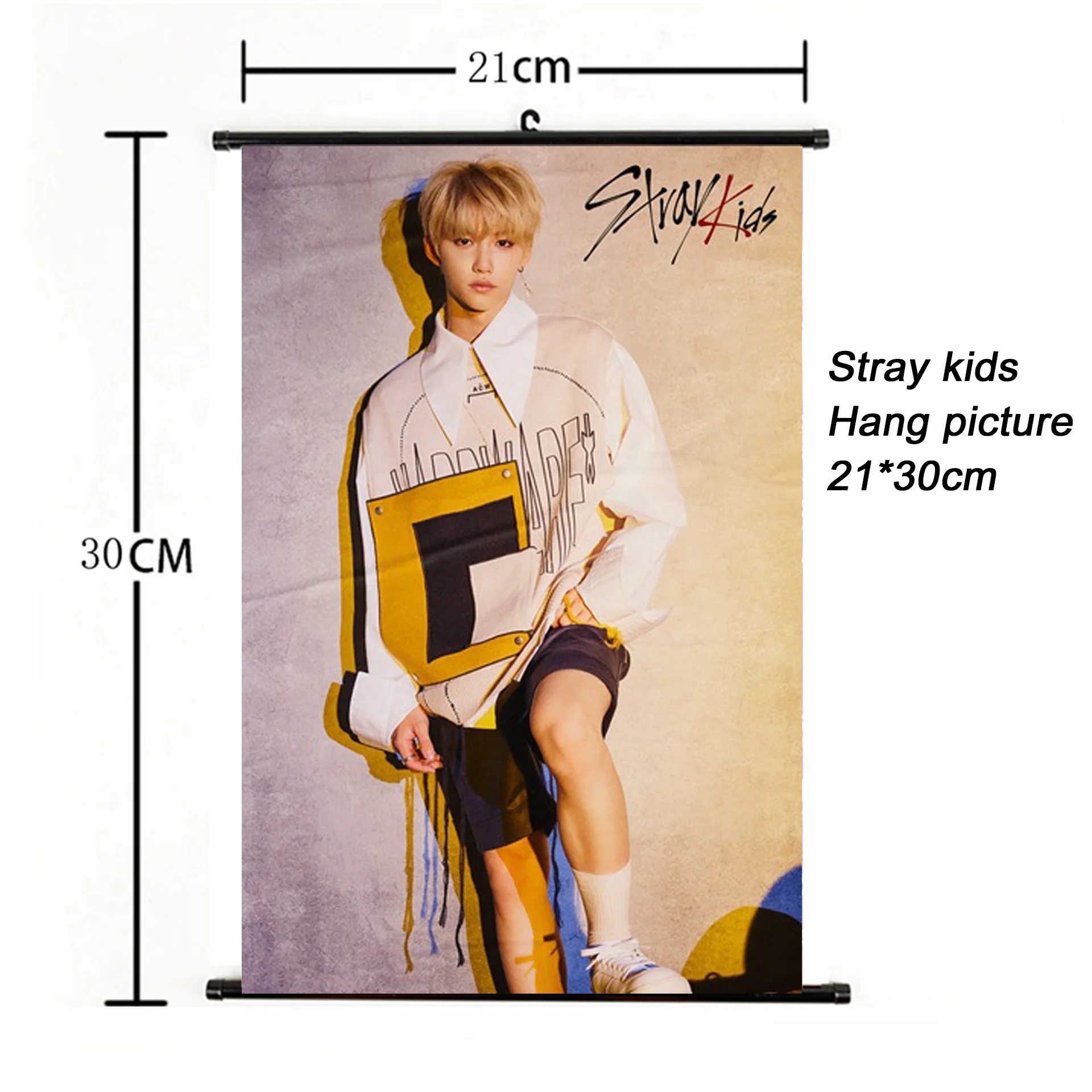 SKD00855 Модный Kpop Stray Kids Hang paintng 21*30 см постер stray kids signature желтая древесина альбом Фотокарта плакат вентиляторы коллекция - Цвет: SKD00855
