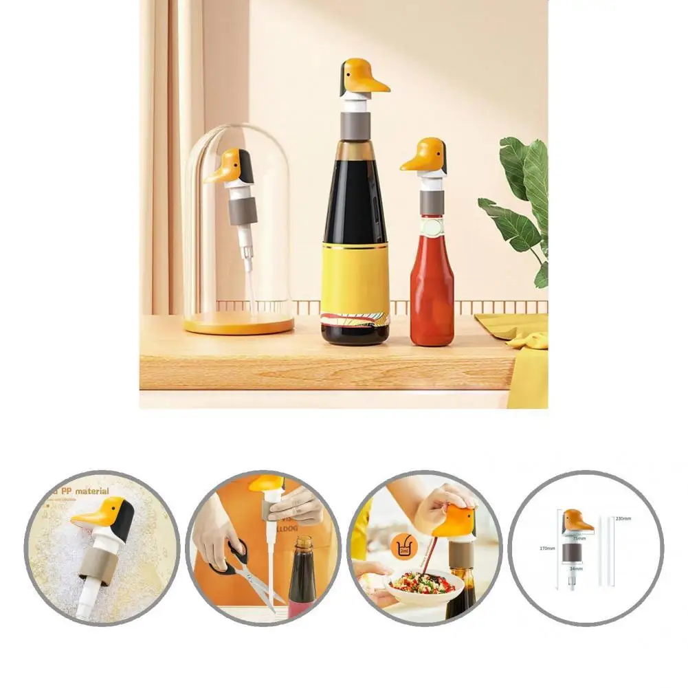 

Широко используемая регулируемая головка насоса в форме пингвина для устричного соуса, кухонные принадлежности