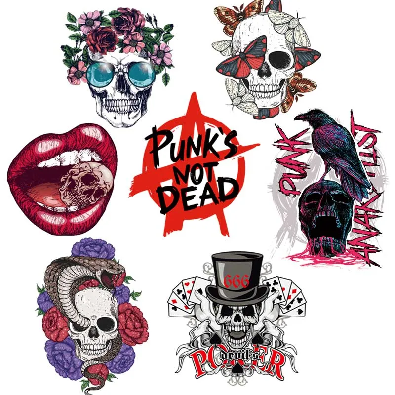 Термо-Стикеры для одежды стикеры гитары покера панк | Дом и сад