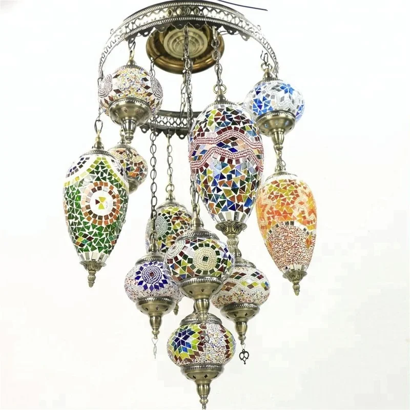 

Mosaic Art Turkish lamps Chandelier CL12M01