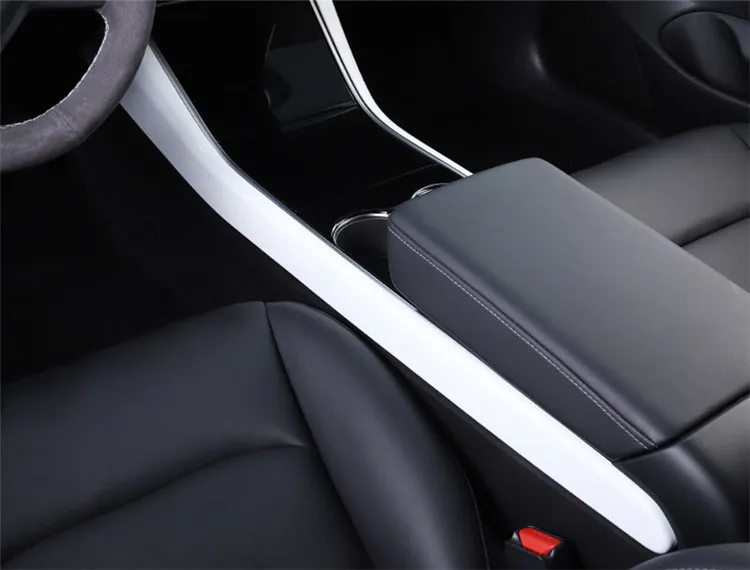 Интерьерные аксессуары для Tesla модель 3 model3 центральная консоль держатель для стакана, хранение коробки педали крышка декоративная наклейка на рамку