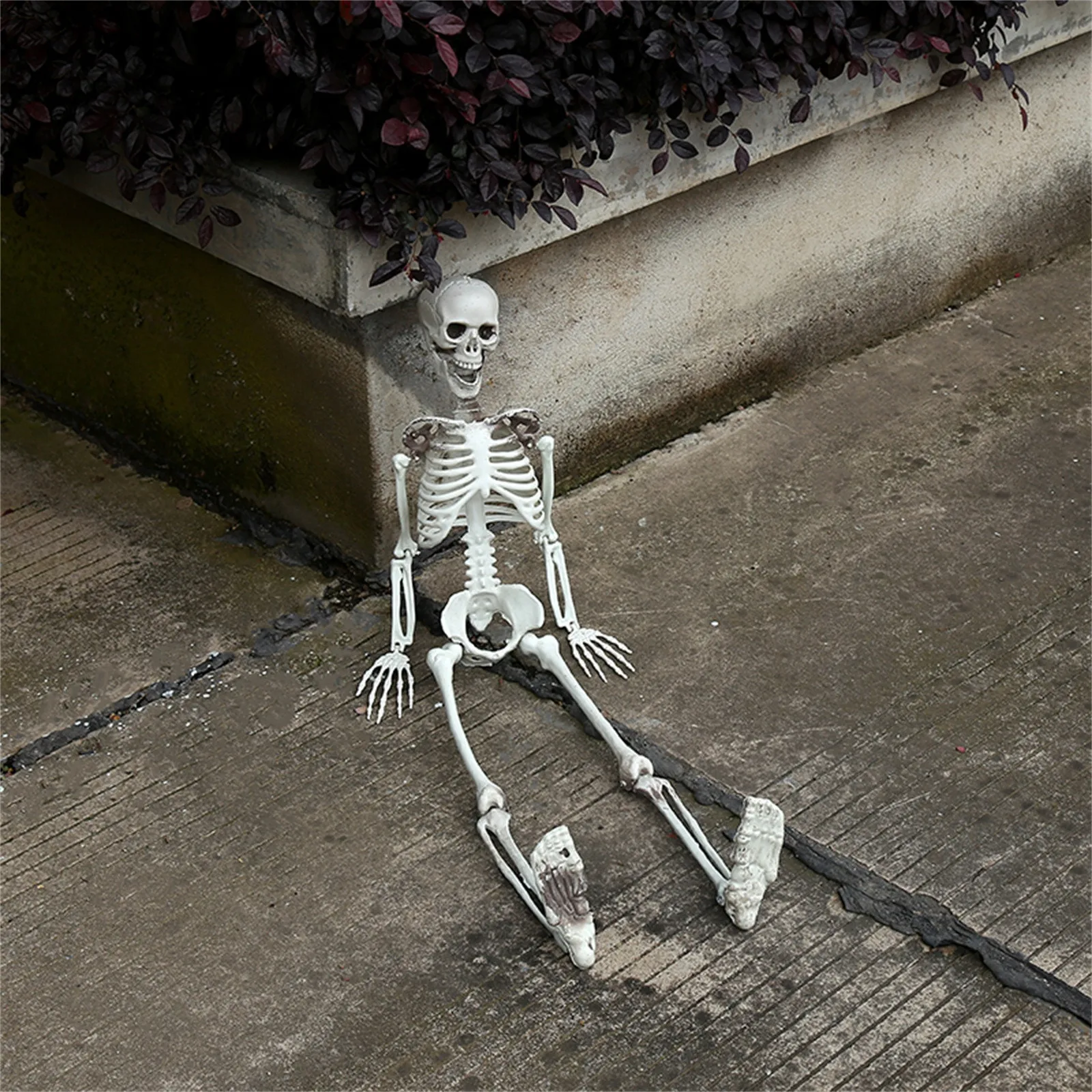 

Top Quality 1pc Funny Movable Mr. Bones Skeleton Human Model Skull Full Body Mini Figure Toy Halloween Gift For Children Kids 21