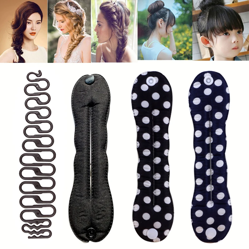 

Magic Donut Bun Maker Black Women Hair Accessories DIY Braid Styling Tools Hairpins Twist Hair Clips Hairstyle Braiding Tools