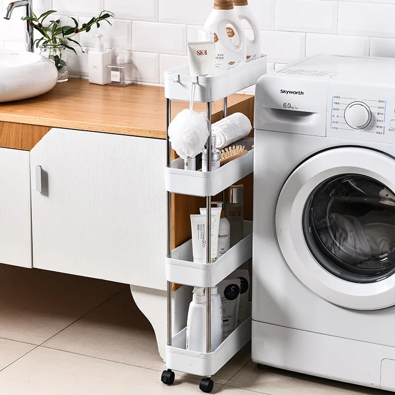 Large Kitchen Storage Shelf Space-Saving Removable Assembly Plastic Bathroom 2/3/4 | Дом и сад