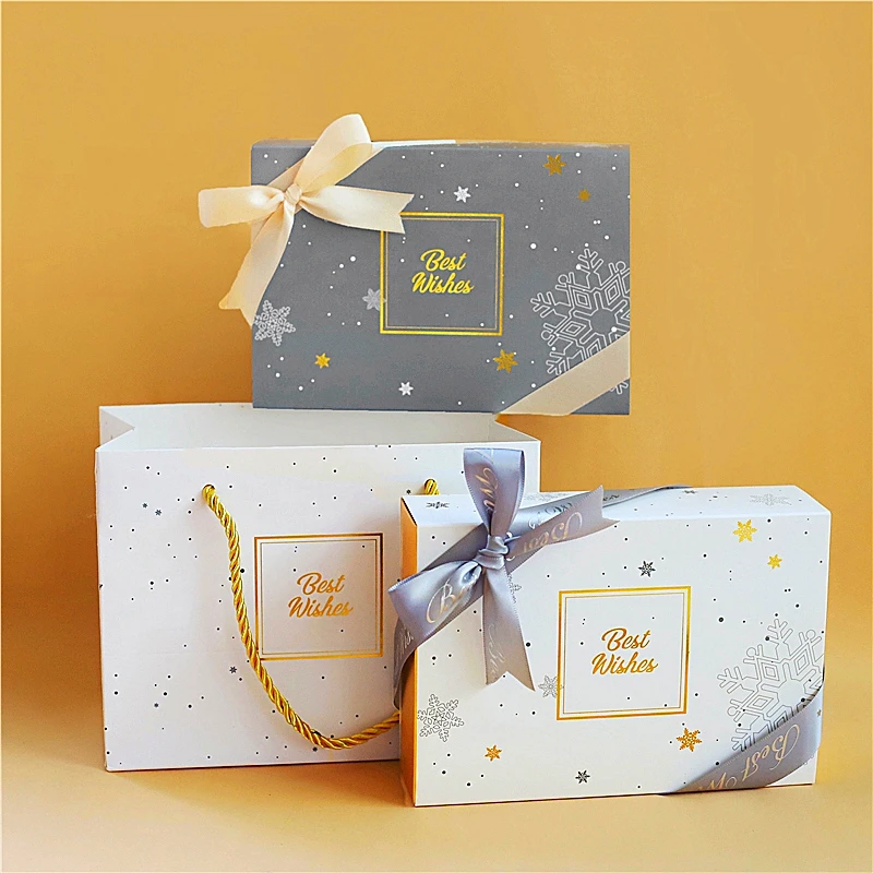 Печать Золотое письмо наилучшие пожелания Снежинка полуосенняя коробка для