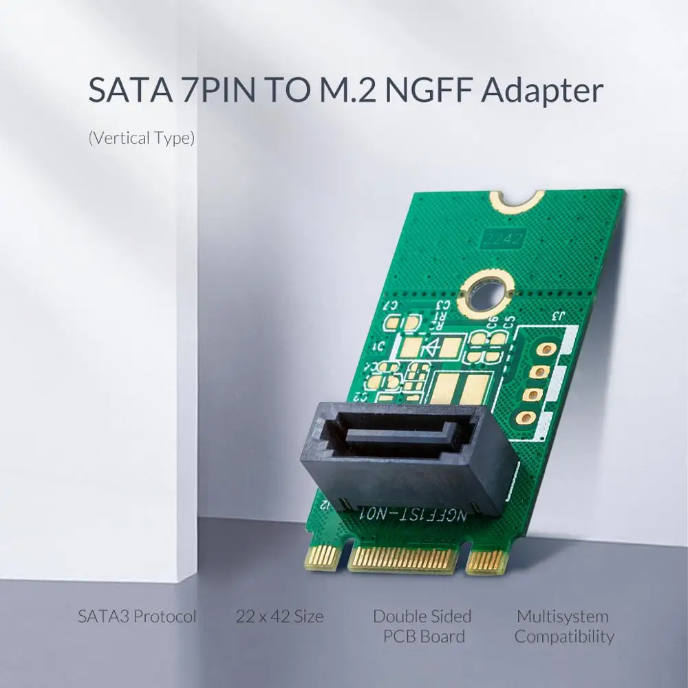 Адаптер ORICO SATA на M.2 адаптер NGFF 7PIN SSD для твердотельного жесткого диска размер 22X40