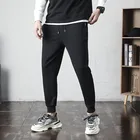 Спортивные штаны KKSKY для мужчин, черные тренировочные штаны, зимние штаны для бега, Мужская модная хлопковая одежда большого размера с карманами на молнии