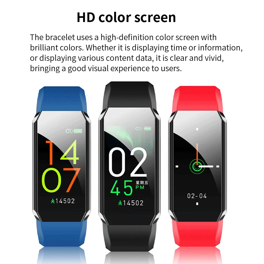 

Sport Smart Band Body Thermometer Smart Bracelet Watch Men Women Blood Pressure Heart Rate Monitor Fitness Bracelet Waterproof
