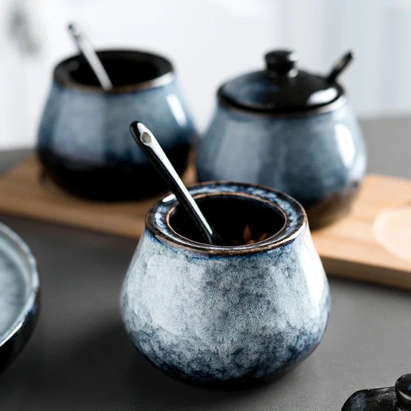 Традиционный китайский Ретро стиль керамическая баночка специй контейнер для