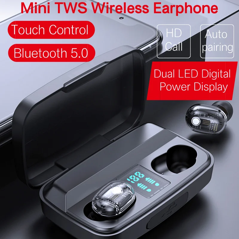 Монитор сенсорного управления наушники TWS Bluetooth hifi истинные Беспроводные с