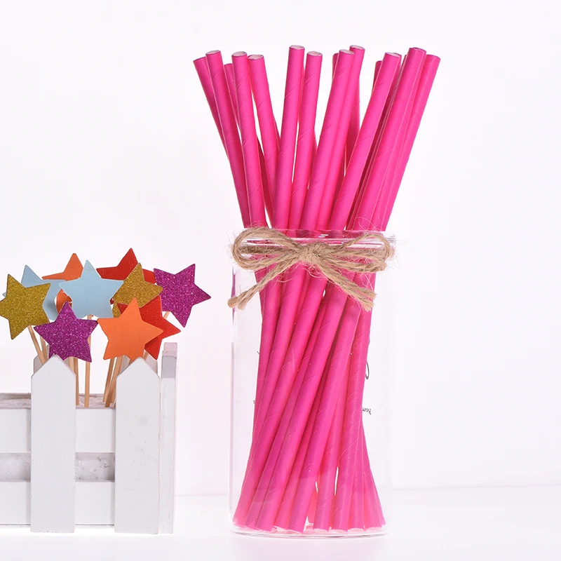pure rose 25 шт eco-friendly зеленый бамбук бумажные, с пандой соломинки для дня рождения Свадебная вечеринка Baby Shower украшения событие для питьевой воды - Цвет: pure rose