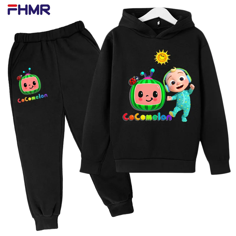 

New fashion Cocomelon Watermelon-print hooded children's sets for boys and girls sweatshirts