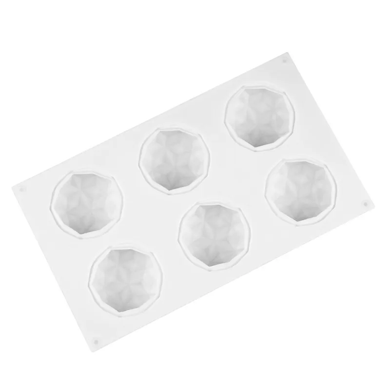 

Ice Mould Moule Mousse DIY Pastry Decorating Tools 6 Holes Diamond Silicone Cake Chocolate Molds for Baking Dessert