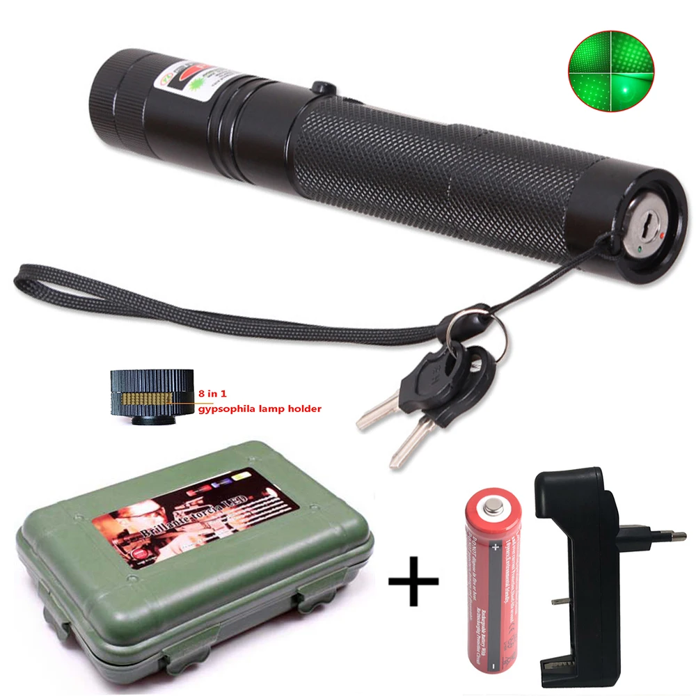 

532nm Green Laser Pointer 5mW Powerful Laser Pointer 303 Series Rechargeable Built-in Battery Laser Pointer 009