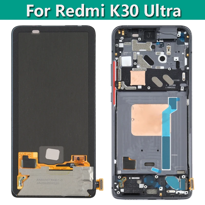 Original pantalla LCD de montaje de digitalizador con pantalla t&aacute;ctil con marco de 6,67 "para Xiaomi Redmi K30 Ultra M2006J10C piezas de repuesto-0