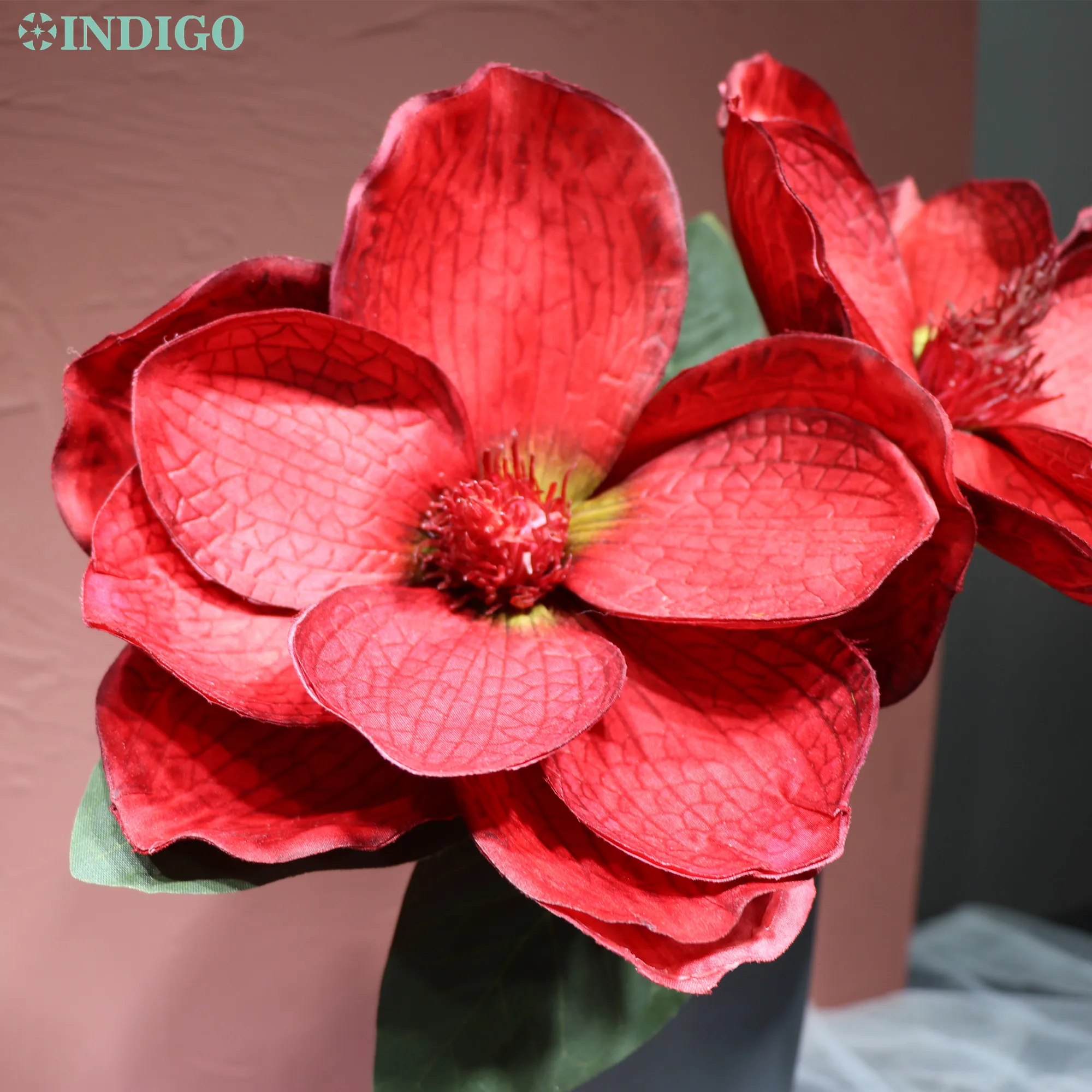 Goedkoop Indigo-Groothandel 50 Stuks Magnolia Orchidee Grote Zijden Magnolia Decoratieve Kunstbloem Wedding Flower Party Event Spiegel Bloem
