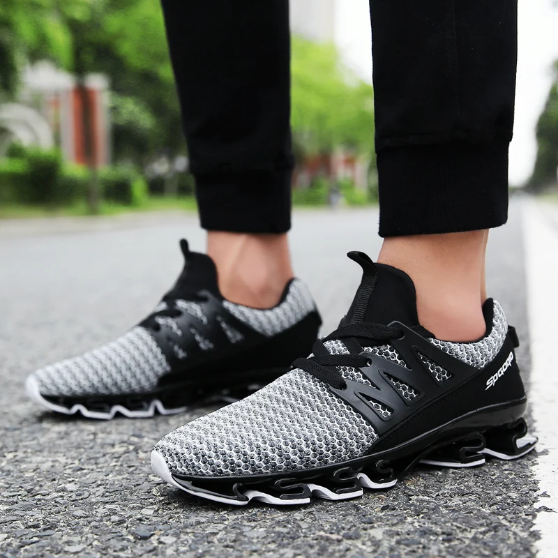 zhengou Summer Mesh Elastic Sole Casual sneakers Male Breathable Comfortable Zapatos Hombre Fashion Style Men black Shoes | Обувь